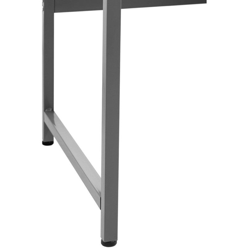 Pramoninis kompiuterio stalas ant metalinio rėmo 120 x 60 cm balta ir pilka