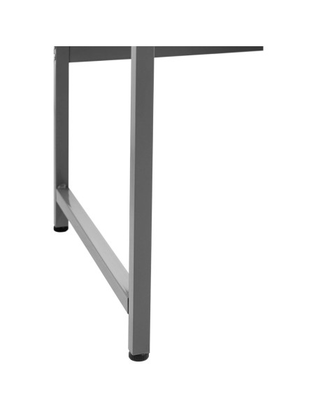 Pramoninis kompiuterio stalas ant metalinio rėmo 120 x 60 cm balta ir pilka Pramoninis kompiuterio stalas ant metalinio rėmo 120 x 60 cm balta ir pilka