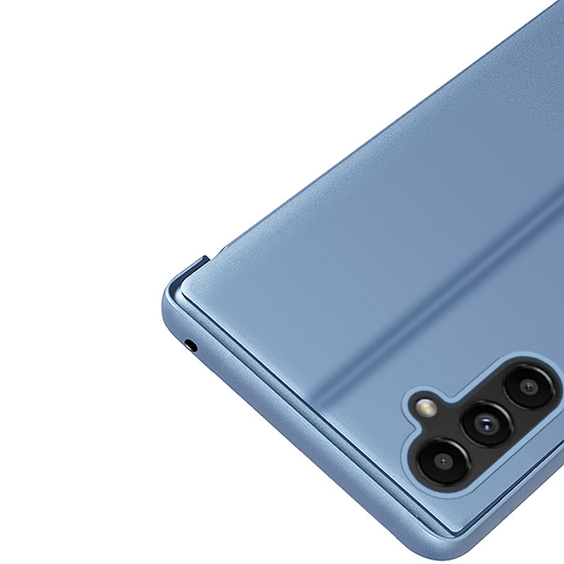 Clear View Case dėklas, skirtas Samsung Galaxy A14 dėklui su mėlynu atvartu