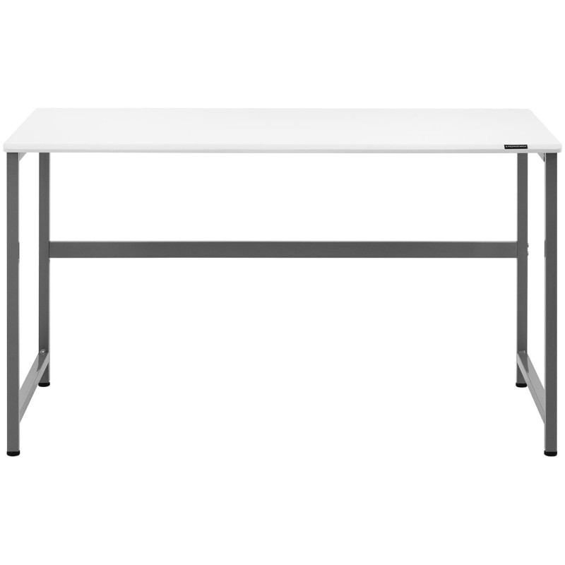 Pramoninis kompiuterio stalas ant metalinio rėmo 120 x 60 cm balta ir pilka