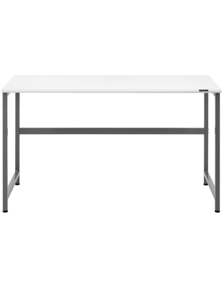 Pramoninis kompiuterio stalas ant metalinio rėmo 120 x 60 cm balta ir pilka Pramoninis kompiuterio stalas ant metalinio rėmo 120 x 60 cm balta ir pilka