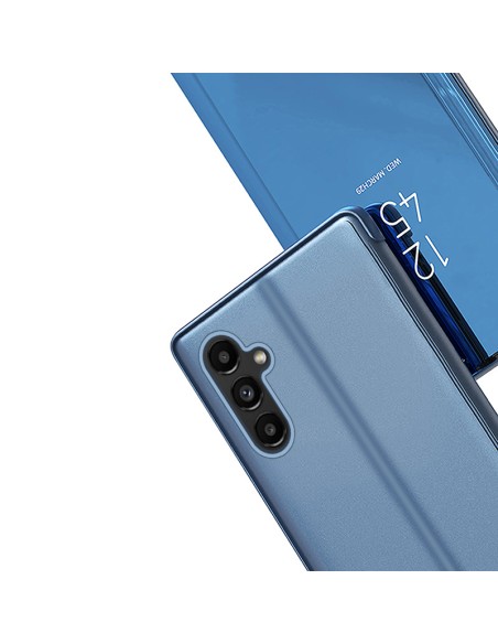 Clear View Case dėklas, skirtas Samsung Galaxy A14, dangtelis su atvartu, juodas