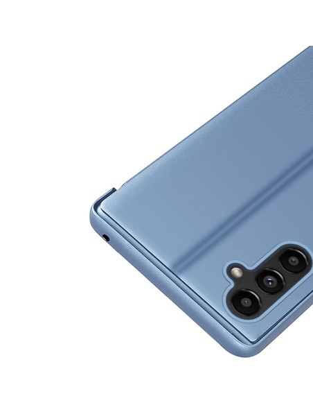 Clear View Case dėklas, skirtas Samsung Galaxy A14, dangtelis su atvartu, juodas