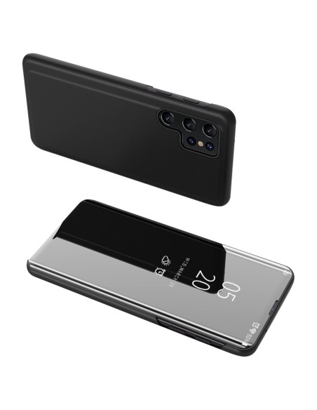 Clear View Case dėklas, skirtas Samsung Galaxy S23 Ultra dangtelis su atvartu, juodas Clear View Case dėklas, skirtas Samsung Galaxy S23 Ultra dangtelis su atvartu, juodas