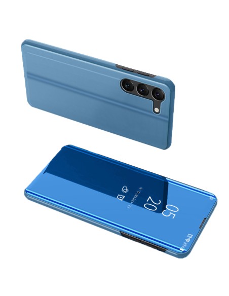 Clear View Case dėklas, skirtas Samsung Galaxy S23 dangteliu su mėlynu atvartu Clear View Case dėklas, skirtas Samsung Galaxy S23 dangteliu su mėlynu atvartu