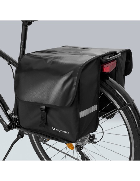 Dvigubas dėklas dviračių laikikliui 28 l juodas