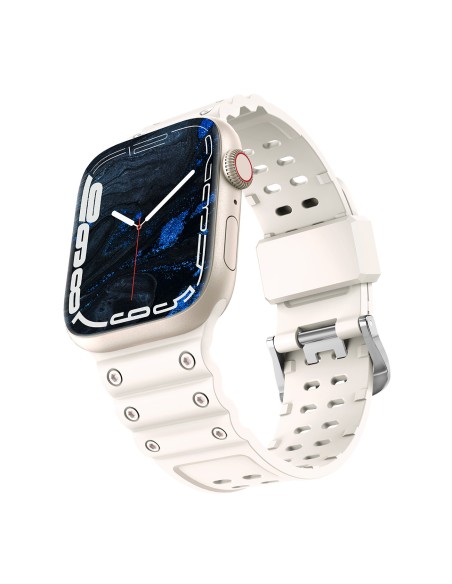 Dirželis Triple Protection Apple Watch SE dirželis, 9, 8, 7, 6, 5, 4, 3, 2, 1 (41, 40, 38 mm) apyrankė smėlio spalvos