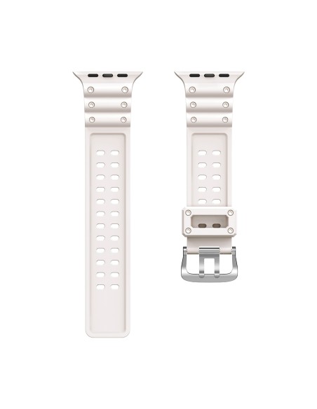 Dirželis Triple Protection Apple Watch SE dirželis, 9, 8, 7, 6, 5, 4, 3, 2, 1 (41, 40, 38 mm) apyrankė smėlio spalvos