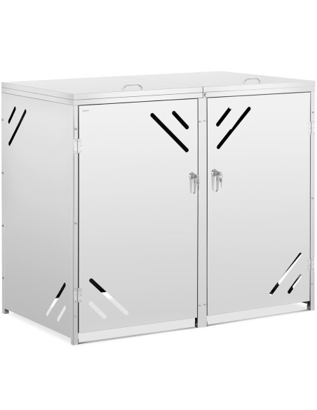 Dvigubas šiukšliadėžės dangtis su įstrižomis angomis PLIENAS 2x 240 l