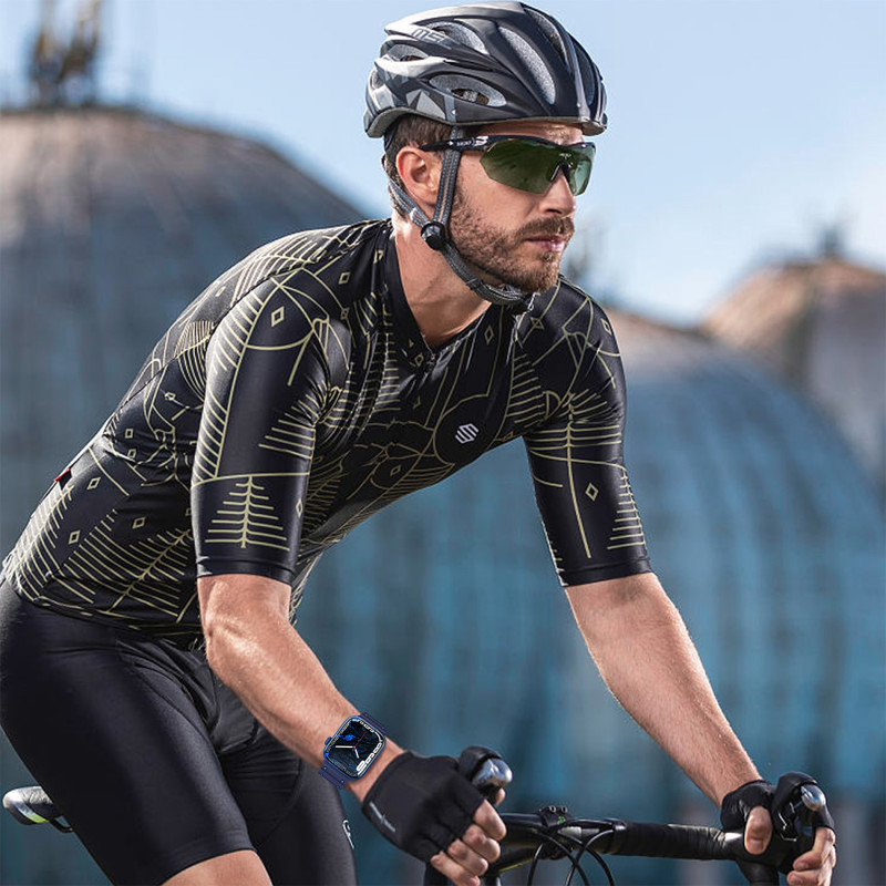 Dirželis Triple Protection Apple Watch SE dirželis, 9, 8, 7, 6, 5, 4, 3, 2, 1 (41, 40, 38 mm) apyrankė smėlio spalvos