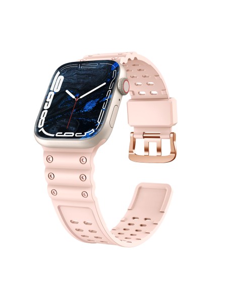 Dirželis Triple Protection Apple Watch SE dirželis, 9, 8, 7, 6, 5, 4, 3, 2, 1 (41, 40, 38 mm) apyrankė, rožinė