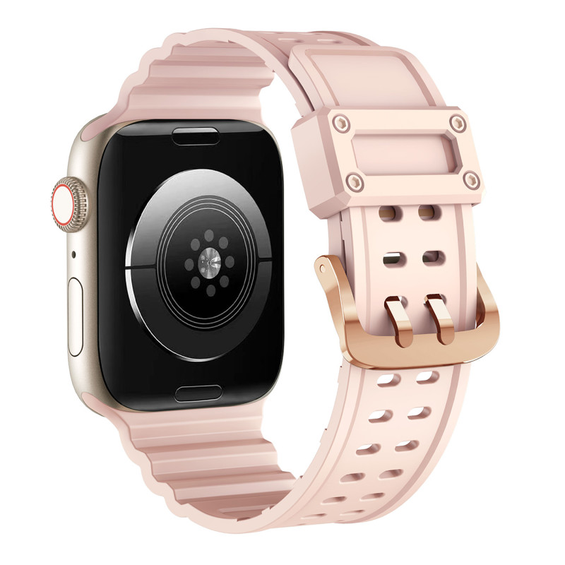 Dirželis Triple Protection Apple Watch SE dirželis, 9, 8, 7, 6, 5, 4, 3, 2, 1 (41, 40, 38 mm) apyrankė, rožinė