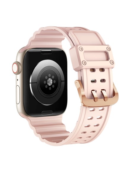 Dirželis Triple Protection Apple Watch SE dirželis, 9, 8, 7, 6, 5, 4, 3, 2, 1 (41, 40, 38 mm) apyrankė, rožinė