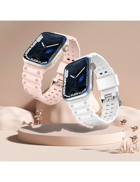 Dirželis Triple Protection Apple Watch SE dirželis, 9, 8, 7, 6, 5, 4, 3, 2, 1 (41, 40, 38 mm) apyrankė, rožinė