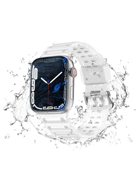 Dirželis, triguba apsauga Apple Watch SE apyrankė, 9, 8, 7, 6, 5, 4, 3, 2, 1 (41, 40, 38 mm) apyrankė permatoma Dirželis, triguba apsauga Apple Watch SE apyrankė, 9, 8, 7, 6, 5, 4, 3, 2, 1 (41, 40, 38 mm) apyrankė permatoma