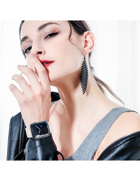 Dirželis, triguba apsauga Apple Watch SE apyrankė, 9, 8, 7, 6, 5, 4, 3, 2, 1 (41, 40, 38 mm) apyrankė permatoma Dirželis, triguba apsauga Apple Watch SE apyrankė, 9, 8, 7, 6, 5, 4, 3, 2, 1 (41, 40, 38 mm) apyrankė permatoma