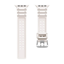 Dirželis su triguba apsauga Apple Watch Ultra, SE, 9, 8, 7, 6, 5, 4, 3, 2, 1 (49, 45, 44, 42 mm) smėlio spalvos apyrankė
