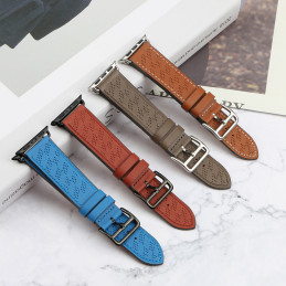 Dirželis Odinis odinis dirželis Apple Watch SE, 9, 8, 7, 6, 5, 4, 3, 2, 1 (41, 40, 38 mm) apyrankė raudona