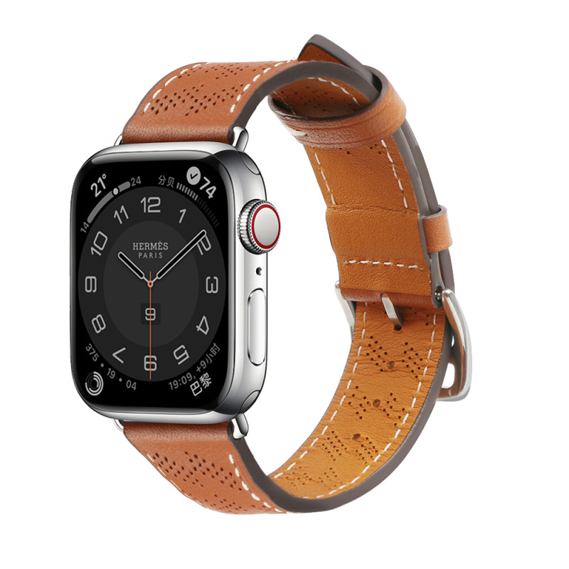 Dirželis Odinis odinis dirželis Apple Watch Ultra, SE, 9, 8, 7, 6, 5, 4, 3, 2, 1 (49, 45, 44, 42 mm) apyrankė ruda Dirželis Odinis odinis dirželis Apple Watch Ultra, SE, 9, 8, 7, 6, 5, 4, 3, 2, 1 (49, 45, 44, 42 mm) apyrankė ruda