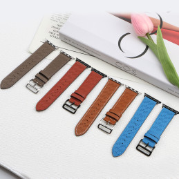 Dirželis Odinis odinis dirželis Apple Watch Ultra, SE, 9, 8, 7, 6, 5, 4, 3, 2, 1 (49, 45, 44, 42 mm) apyrankė ruda