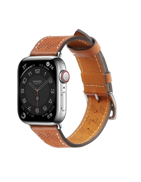 Dirželis Odinis odinis dirželis Apple Watch Ultra, SE, 9, 8, 7, 6, 5, 4, 3, 2, 1 (49, 45, 44, 42 mm) apyrankė ruda Dirželis Odinis odinis dirželis Apple Watch Ultra, SE, 9, 8, 7, 6, 5, 4, 3, 2, 1 (49, 45, 44, 42 mm) apyrankė ruda