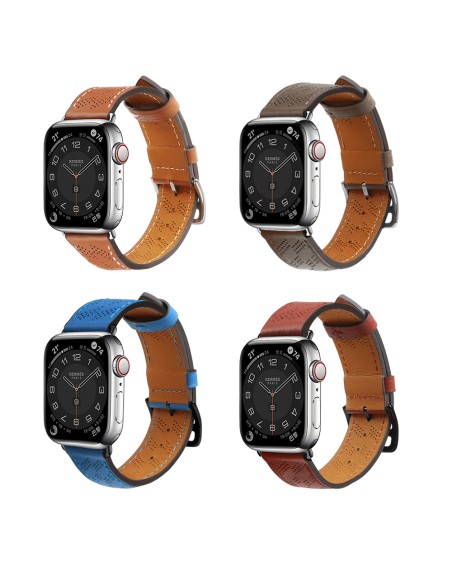 Dirželis Odinis odinis dirželis Apple Watch Ultra, SE, 9, 8, 7, 6, 5, 4, 3, 2, 1 (49, 45, 44, 42 mm) apyrankė raudona