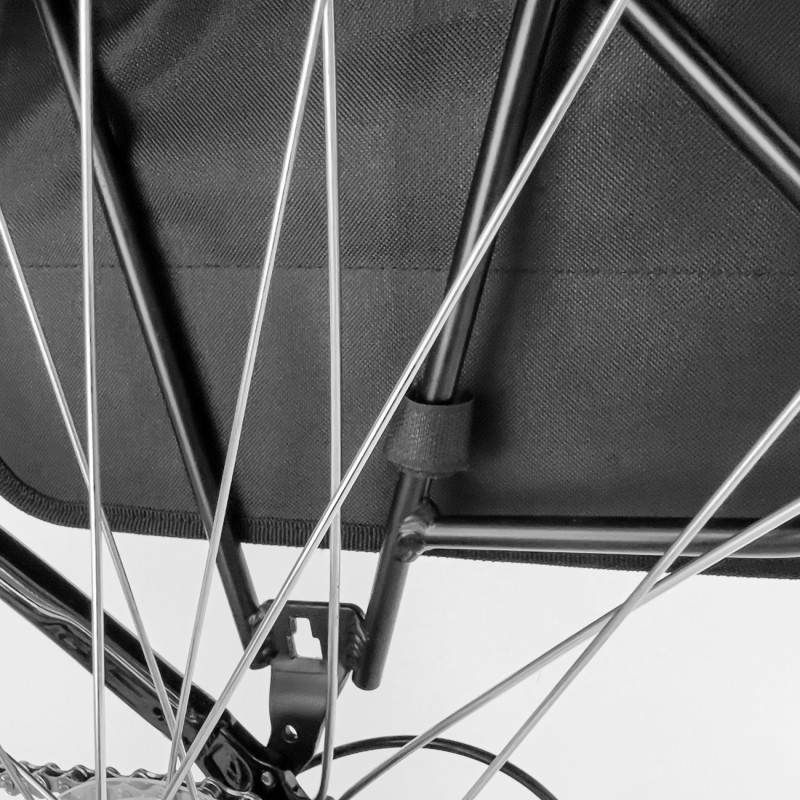 Dvigubas dėklas dviračių laikikliui 28 l juodas