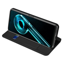 „Dux Ducis Skin Pro“ dėklas, skirtas „Realme 10 5G“ / „Realme 9i 5G“, atverčiamas dangtelis kortelės piniginės stovas, j...