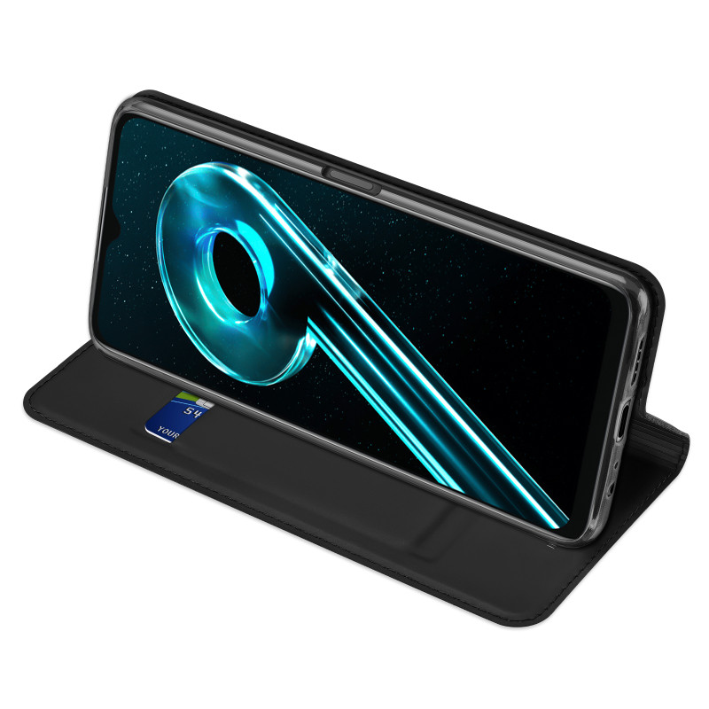 „Dux Ducis Skin Pro“ dėklas, skirtas „Realme 10 5G“ / „Realme 9i 5G“, atverčiamas dangtelis kortelės piniginės stovas, j...