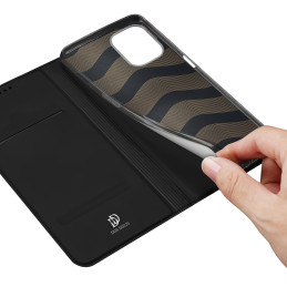 „Dux Ducis Skin Pro“ dėklas, skirtas „Realme 10 5G“ / „Realme 9i 5G“, atverčiamas dangtelis kortelės piniginės stovas, j...