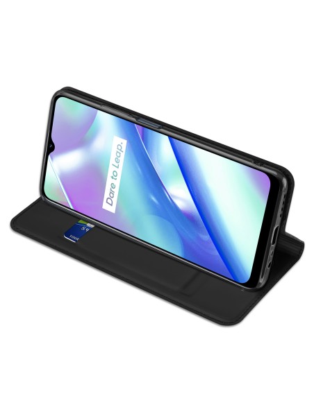 Dux Ducis Skin Pro dėklas, skirtas Realme C33 dangteliui su atlenktu kortelių piniginės stovu juodas Dux Ducis Skin Pro dėklas, skirtas Realme C33 dangteliui su atlenktu kortelių piniginės stovu juodas
