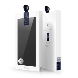 Dux Ducis Skin Pro dėklas, skirtas Realme C33 dangteliui su atlenktu kortelių piniginės stovu juodas