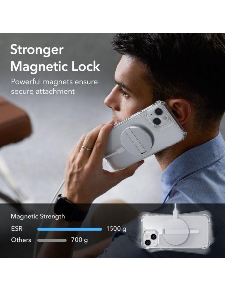 ESR Air Armor Halolock MagSafe dėklas iPhone 14 Pro - skaidrus