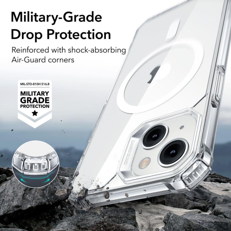 ESR Air Armor Halolock MagSafe dėklas iPhone 14 Pro - skaidrus