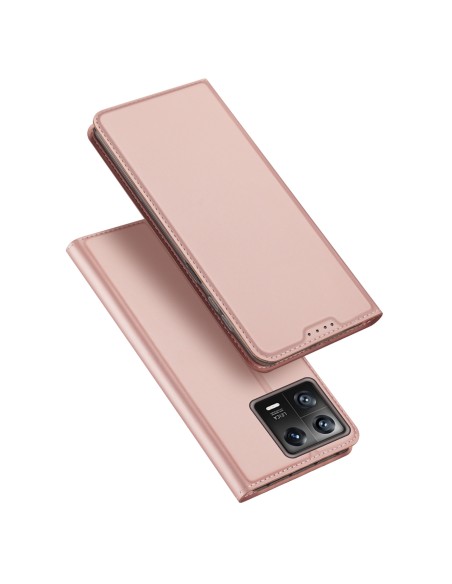 Dux Ducis Skin Pro dėklas Xiaomi 13 su atvartu kortelės piniginės stovas rožinis Dux Ducis Skin Pro dėklas Xiaomi 13 su atvartu kortelės piniginės stovas rožinis