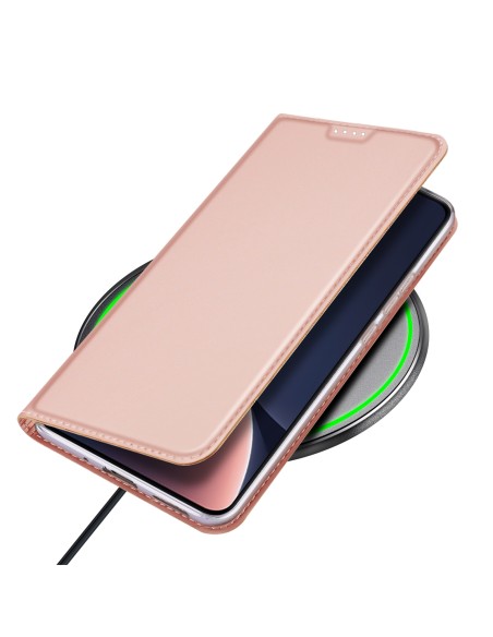 Dux Ducis Skin Pro dėklas Xiaomi 13 su atvartu kortelės piniginės stovas rožinis Dux Ducis Skin Pro dėklas Xiaomi 13 su atvartu kortelės piniginės stovas rožinis