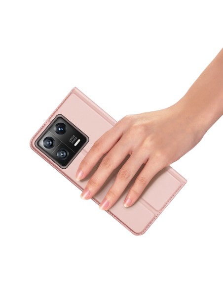 Dux Ducis Skin Pro dėklas Xiaomi 13 su atvartu kortelės piniginės stovas rožinis Dux Ducis Skin Pro dėklas Xiaomi 13 su atvartu kortelės piniginės stovas rožinis