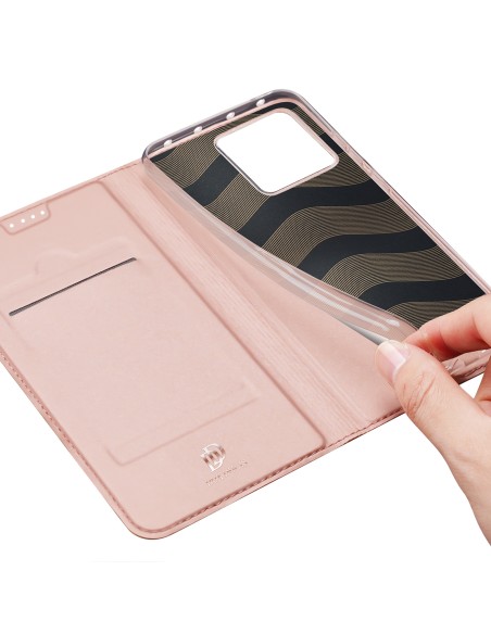 Dux Ducis Skin Pro dėklas Xiaomi 13 su atvartu kortelės piniginės stovas rožinis Dux Ducis Skin Pro dėklas Xiaomi 13 su atvartu kortelės piniginės stovas rožinis