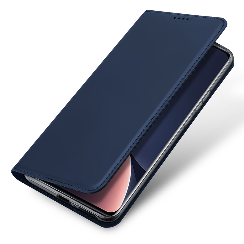 Dux Ducis Skin Pro dėklas Xiaomi 13 Pro dangtelis su atvartu kortelės piniginės stovas mėlynas