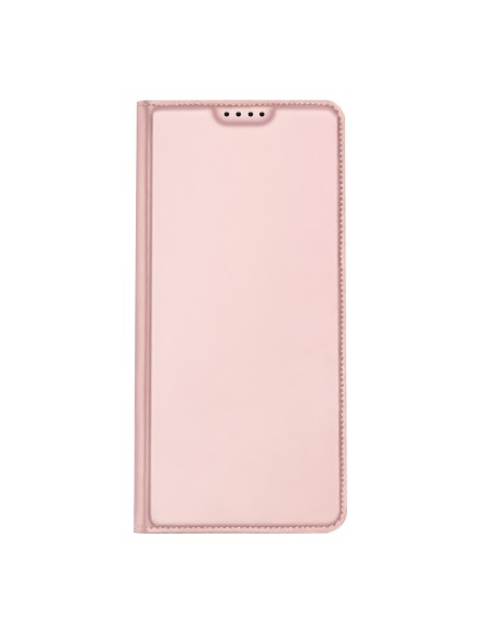 „Dux Ducis Skin Pro“ dėklas „Xiaomi 13 Pro“ su apverčiamu kortelių piniginės stovu, rožinė