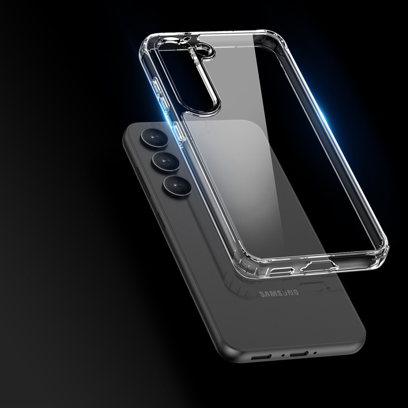 Dux Ducis Clin dėklas Samsung Galaxy S23+ šarvuotas dangtelis galinis dangtelis skaidrus