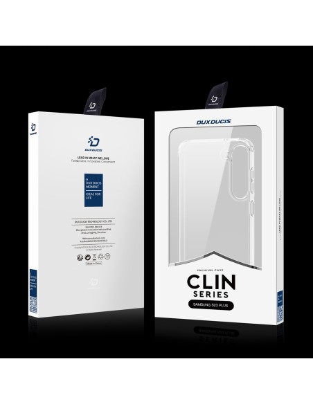 Dux Ducis Clin dėklas Samsung Galaxy S23+ šarvuotas dangtelis galinis dangtelis skaidrus Dux Ducis Clin dėklas Samsung Galaxy S23+ šarvuotas dangtelis galinis dangtelis skaidrus
