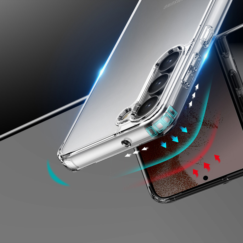 Dux Ducis Clin dėklas Samsung Galaxy S23+ šarvuotas dangtelis galinis dangtelis skaidrus