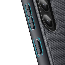 Dux Ducis Fino dėklas Samsung Galaxy S23+, dangtelis su silikoniniu rėmeliu, juodas