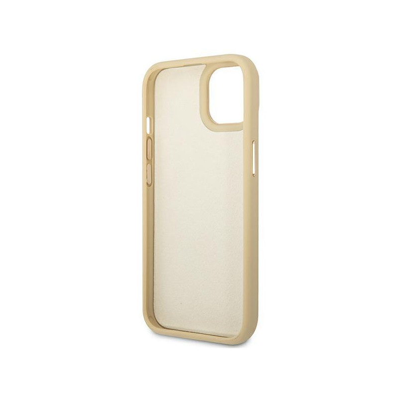 Guess Croco Collection dėklas iPhone 14 Plus - auksinis