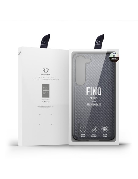 Dux Ducis Fino dėklas Samsung Galaxy S23+, dangtelis su silikoniniu rėmeliu, pilkas Dux Ducis Fino dėklas Samsung Galaxy S23+, dangtelis su silikoniniu rėmeliu, pilkas