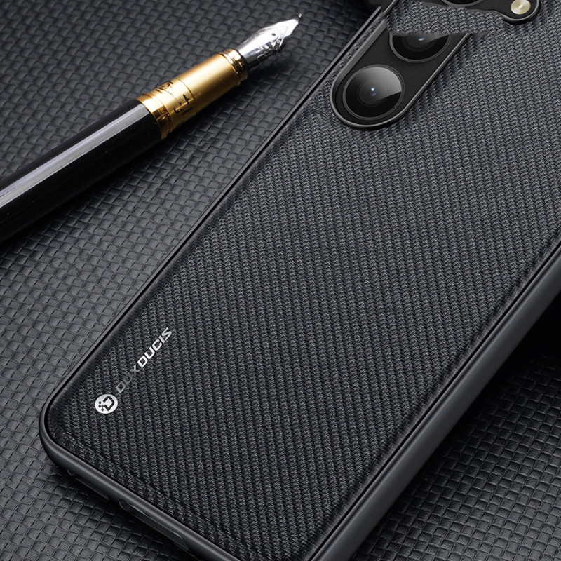 Dux Ducis Fino dėklas Samsung Galaxy S23+, dangtelis su silikoniniu rėmeliu, pilkas