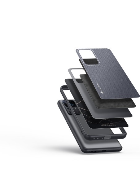 Dux Ducis Fino dėklas, skirtas Xiaomi 12T Pro / Xiaomi 12T dangtelis su silikoniniu rėmeliu pilkos spalvos Dux Ducis Fino dėklas, skirtas Xiaomi 12T Pro / Xiaomi 12T dangtelis su silikoniniu rėmeliu pilkos spalvos