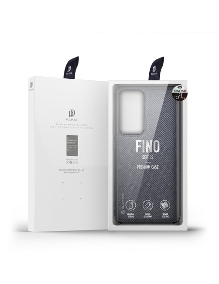 Dux Ducis Fino dėklas, skirtas Xiaomi 12T Pro / Xiaomi 12T dangtelis su silikoniniu rėmeliu pilkos spalvos Dux Ducis Fino dėklas, skirtas Xiaomi 12T Pro / Xiaomi 12T dangtelis su silikoniniu rėmeliu pilkos spalvos
