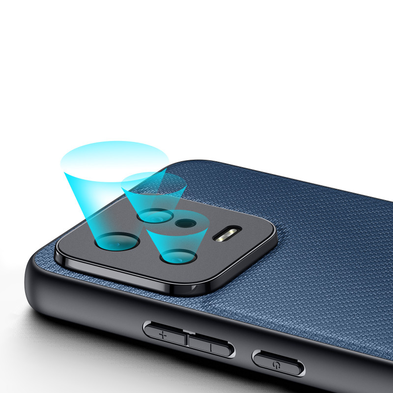 Dux Ducis Fino dėklas Xiaomi 13, dangtelis su silikoniniu rėmeliu, mėlynas